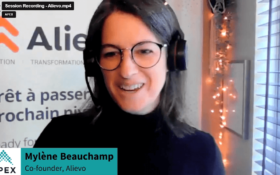 Mylène Beauchamp from Alievo hosting the webinar